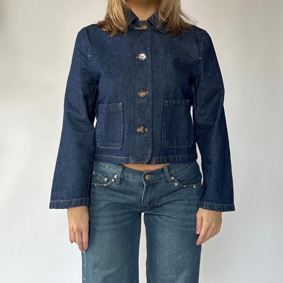 Denim Peacoat H&M Jean Jacket XS - Picture 1 of 5